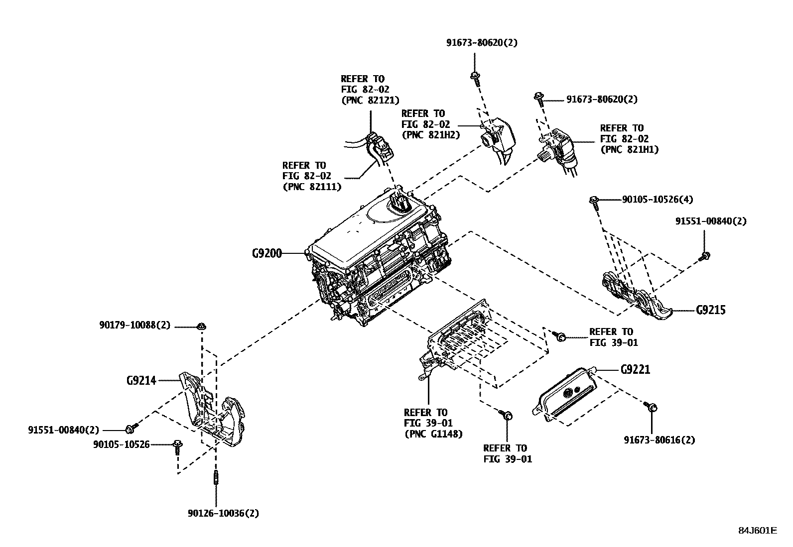 Toyota RAV4 HV逆变器 EPC diagram — 84J601E