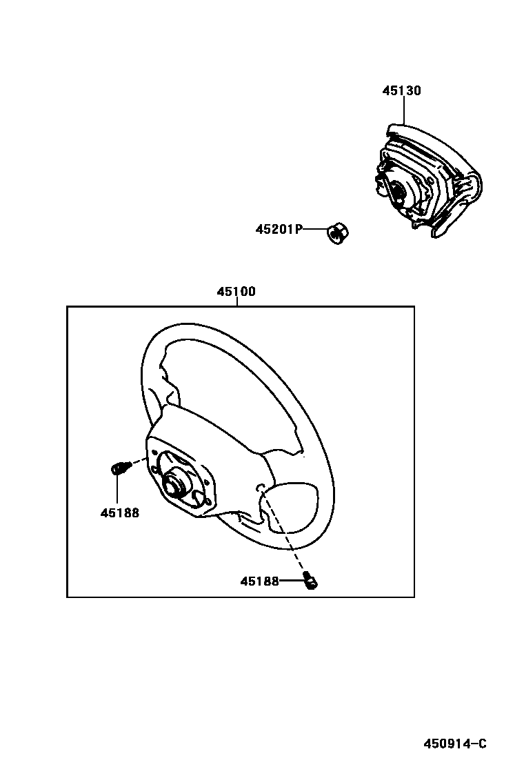 Toyota RAV4 Steering Wheel EPC diagram — 450914C