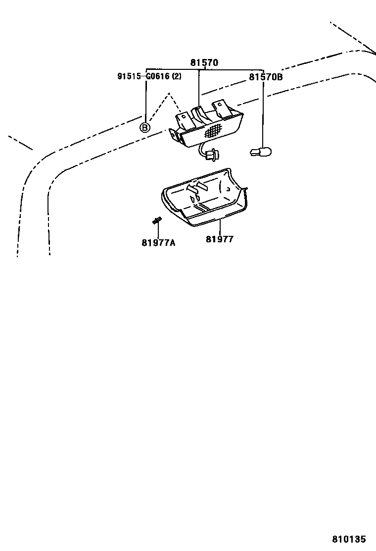 Toyota RAV4 高位刹车灯 EPC diagram — 810135
