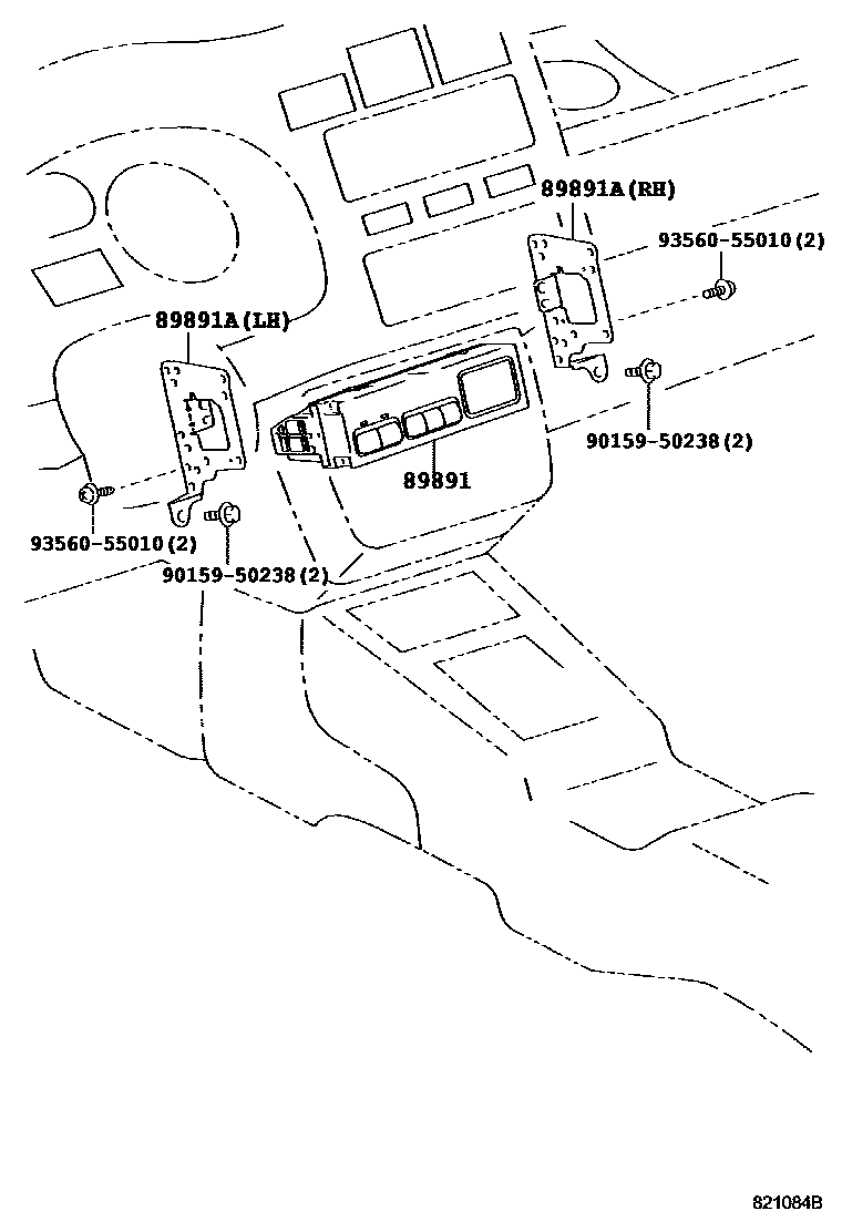 Toyota RAV4 蓄电池和蓄电池电缆 EPC diagram — 821084B