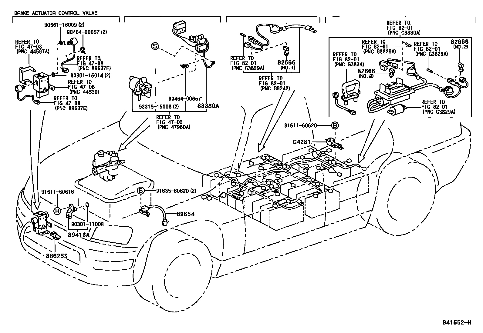 Toyota RAV4 开关和继电器和ECU EPC diagram — 841552H