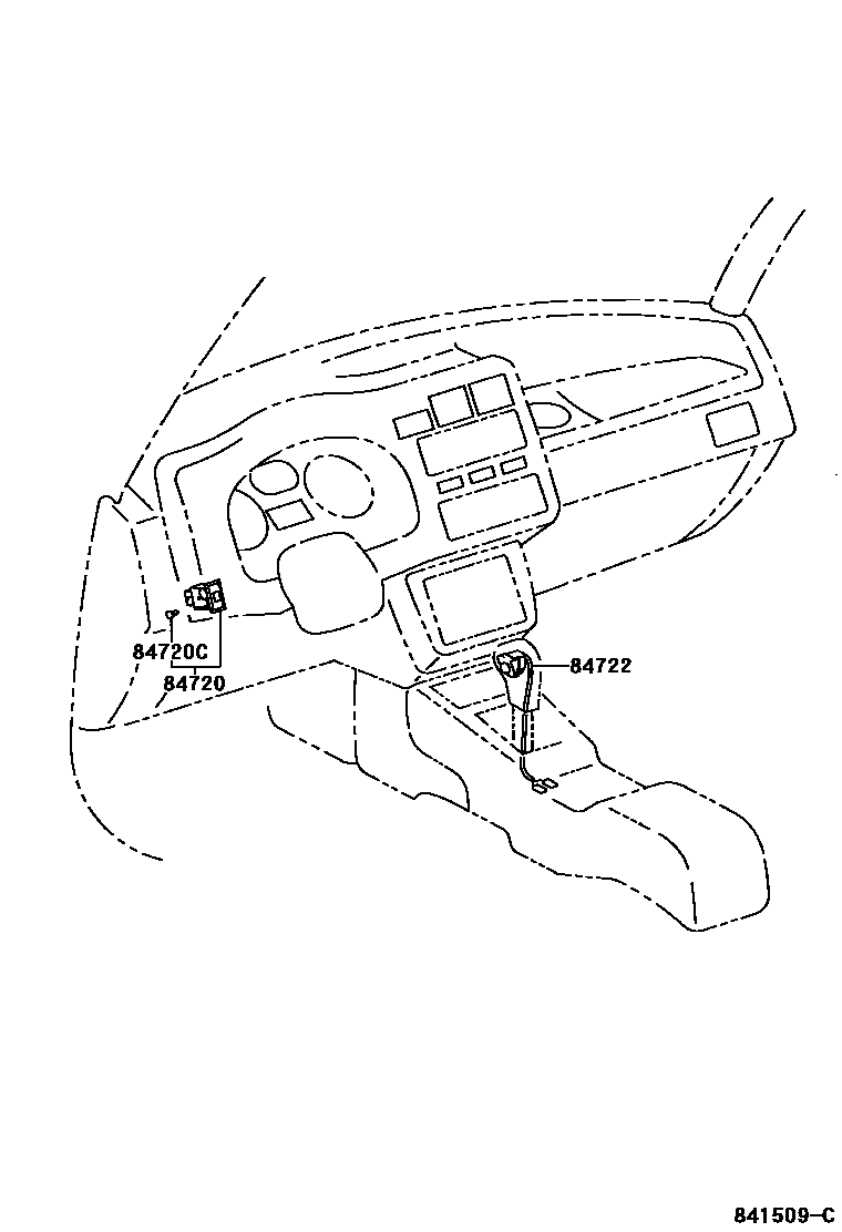 Toyota RAV4 超速档和电子控制变速器 EPC diagram — 841509C