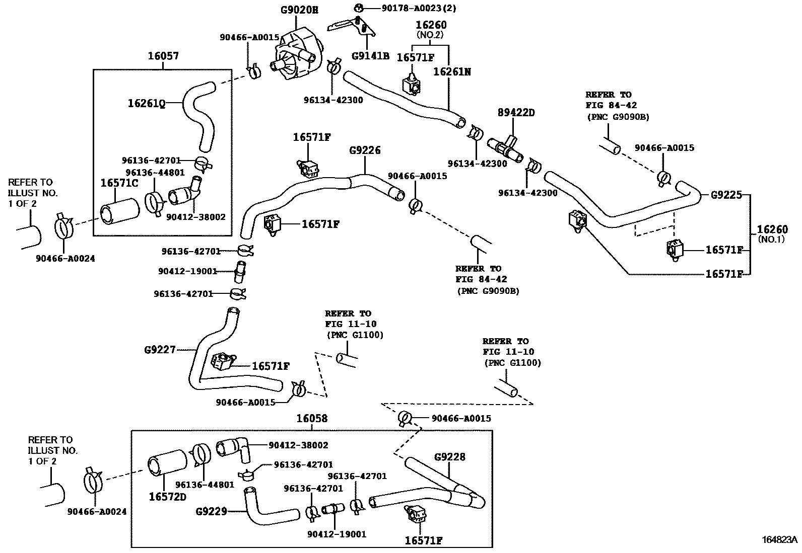Toyota RAV4 RADIATOR & WATER OUTLET EPC diagram — 164823A