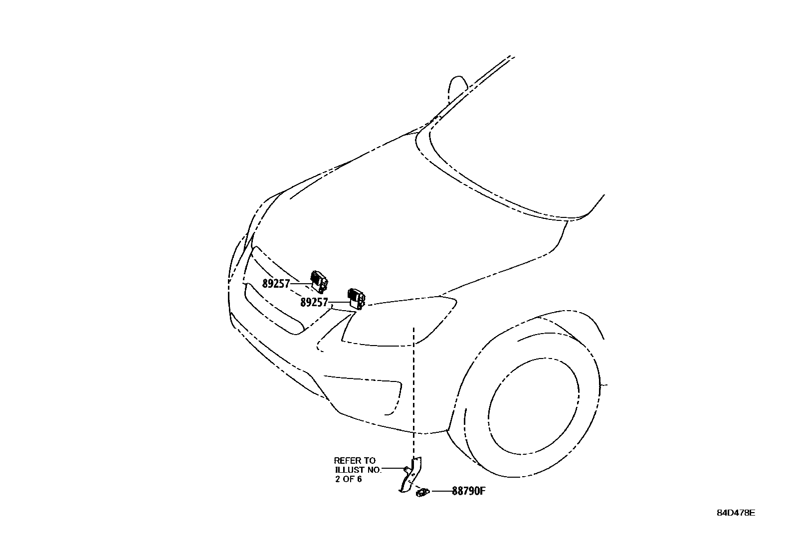 Toyota RAV4 开关和继电器和ECU EPC diagram — 84D478E