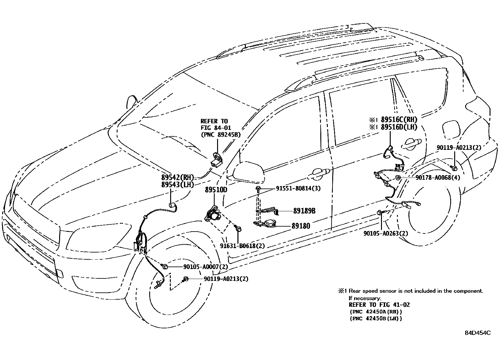 Toyota RAV4 ABS 和 VSC EPC diagram — 84D454C