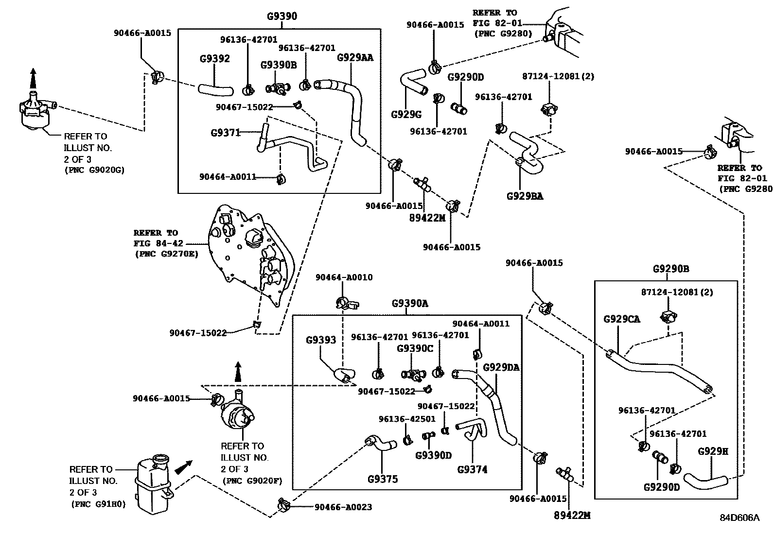 Toyota RAV4 EV冷却系统 EPC diagram — 84D606A