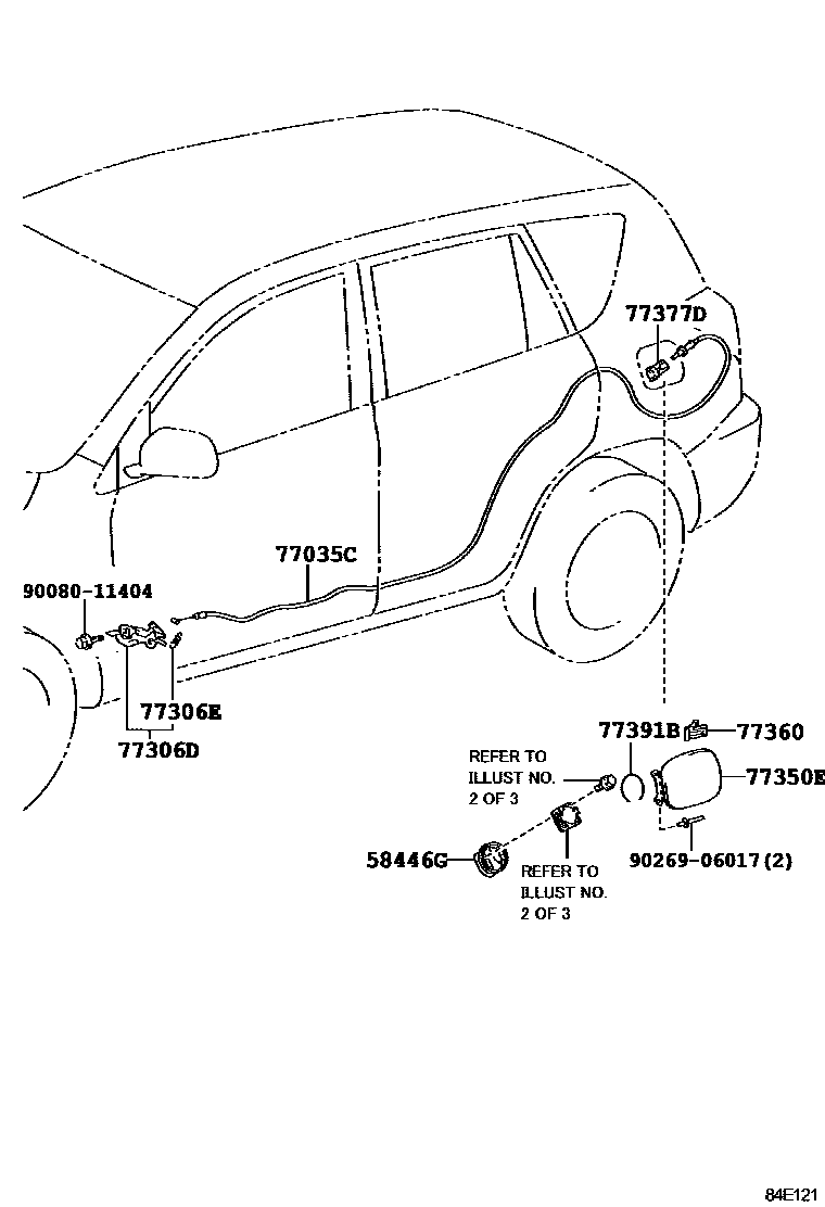 Toyota RAV4 EV充电器&DC/DC转换器 EPC diagram — 84E121