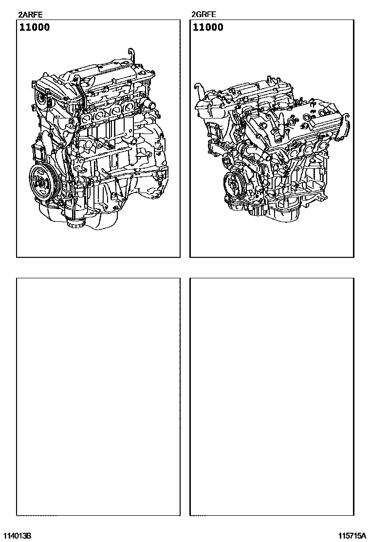 Toyota RAV4 Partial Engine Assembly EPC diagram — 115715A