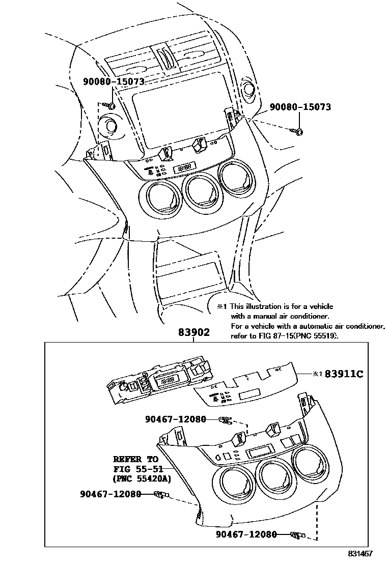 Toyota RAV4 仪表 EPC diagram — 831467
