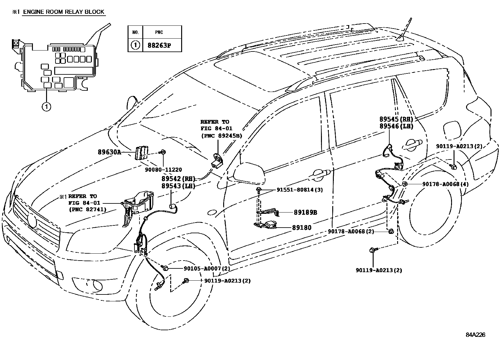 Toyota RAV4 ABS 和 VSC EPC diagram — 84A226