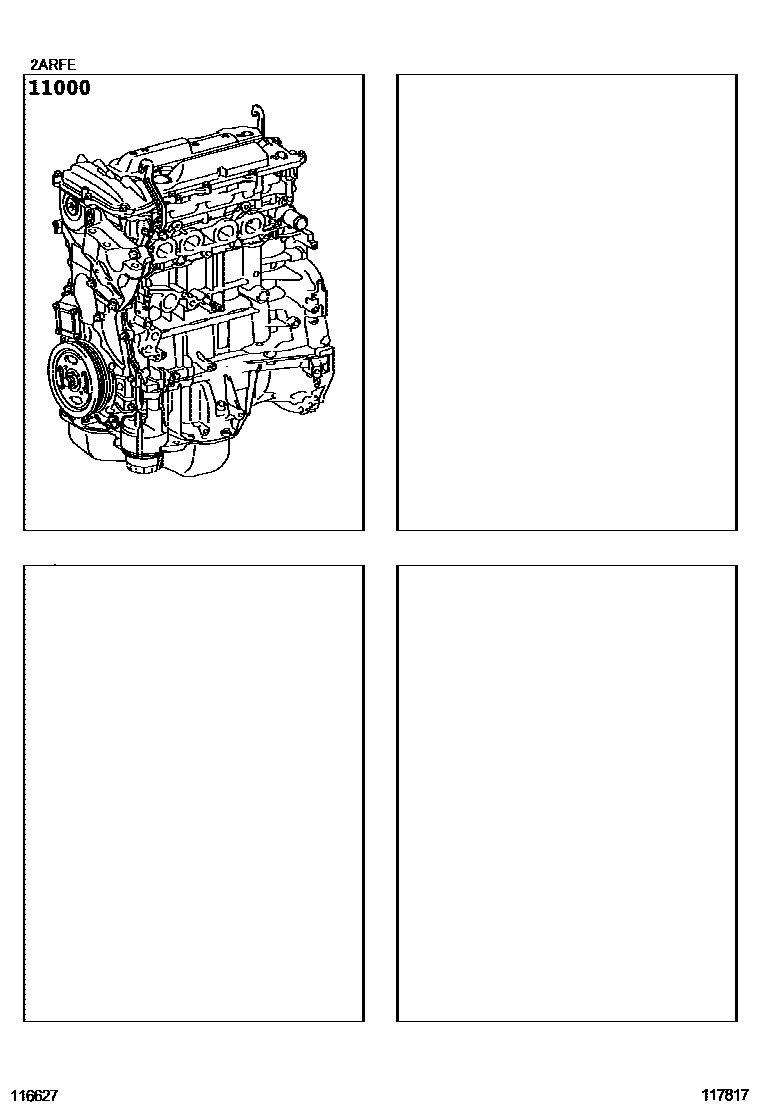 Toyota RAV4 Partial Engine Assembly EPC diagram — 117817