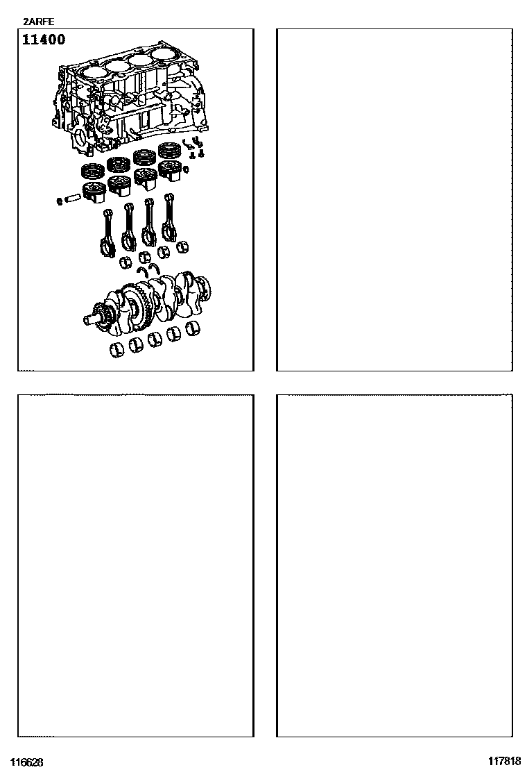 Toyota RAV4 Short Block Assembly EPC diagram — 117818