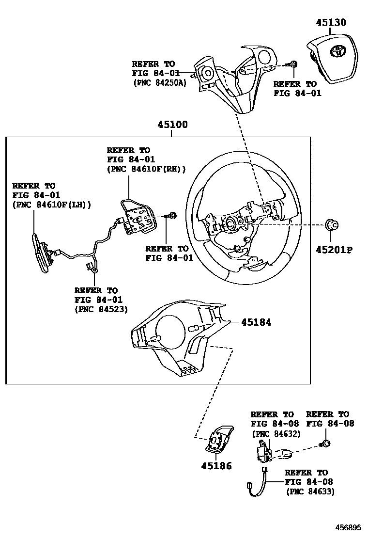 Toyota RAV4 Steering Wheel EPC diagram — 456895