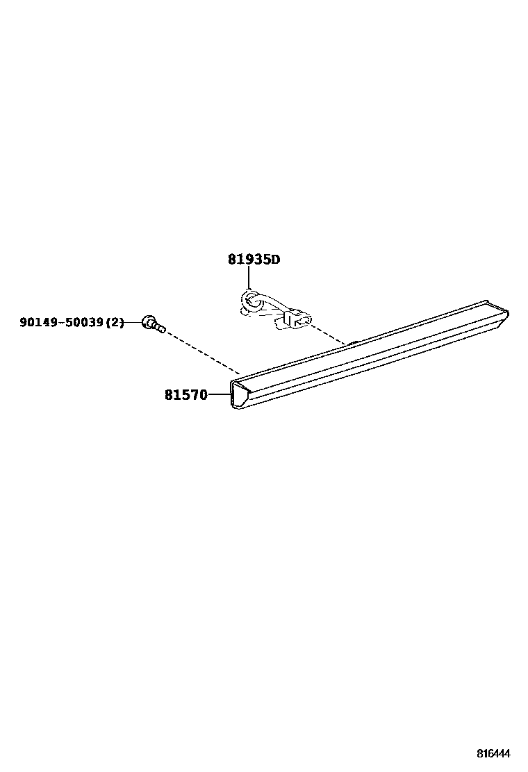 Toyota RAV4 高位刹车灯 EPC diagram — 816444
