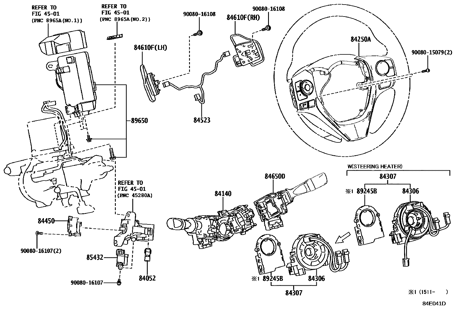 Toyota RAV4 开关和继电器和ECU EPC diagram — 84E041D