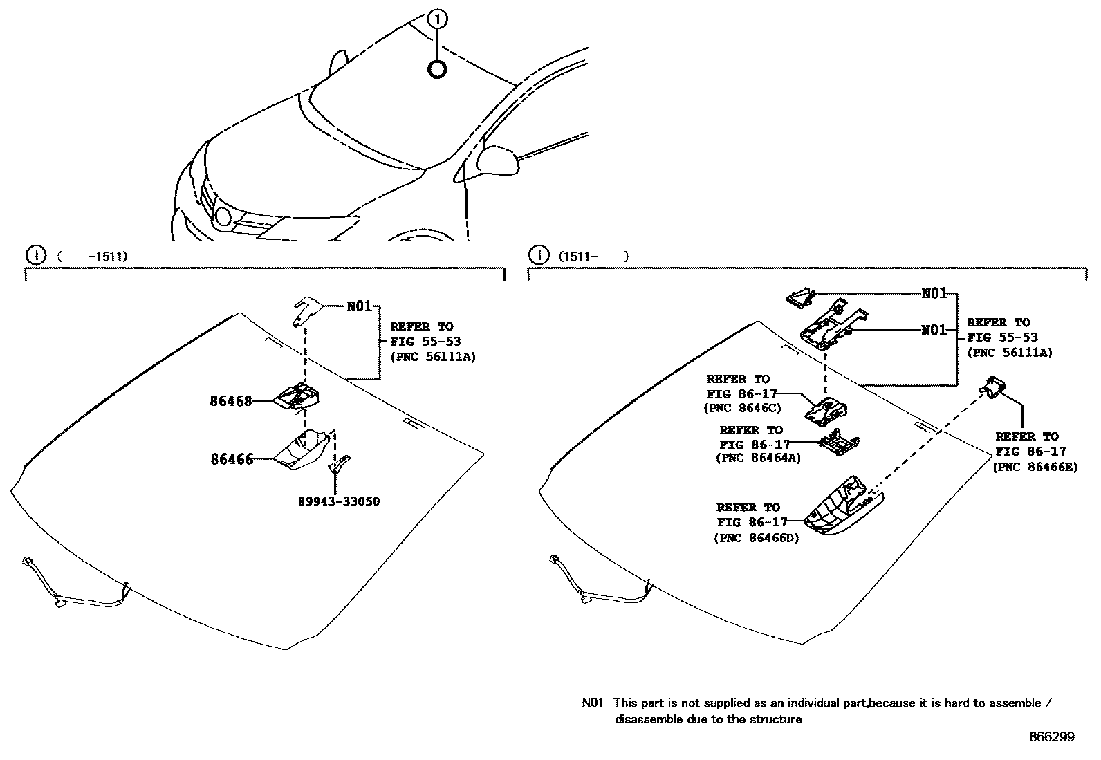 Toyota RAV4 车道保持辅助系统 EPC diagram — 866299