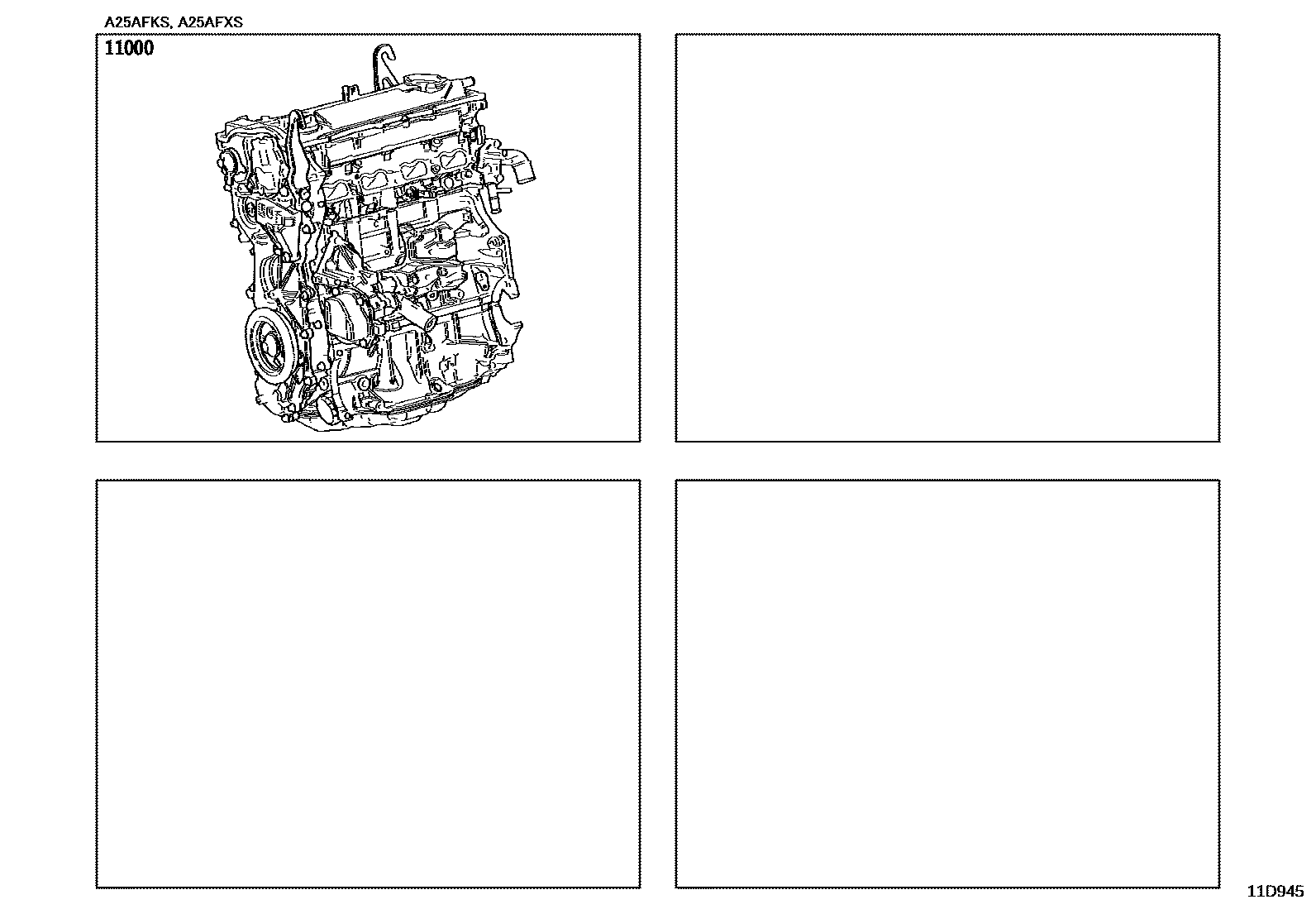 Toyota RAV4 Partial Engine Assembly EPC diagram — 11D945