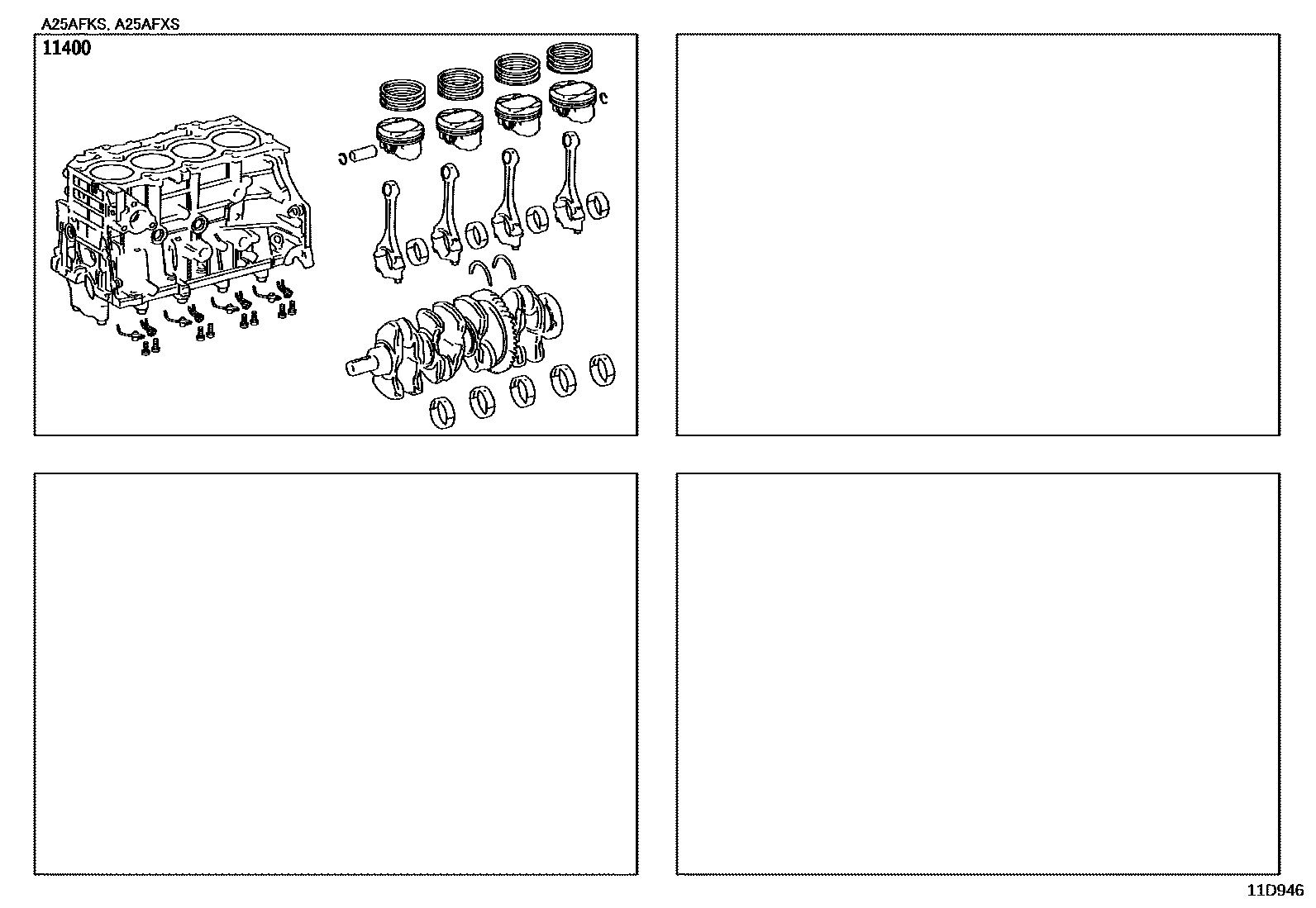 Toyota RAV4 Short Block Assembly EPC diagram — 11D946