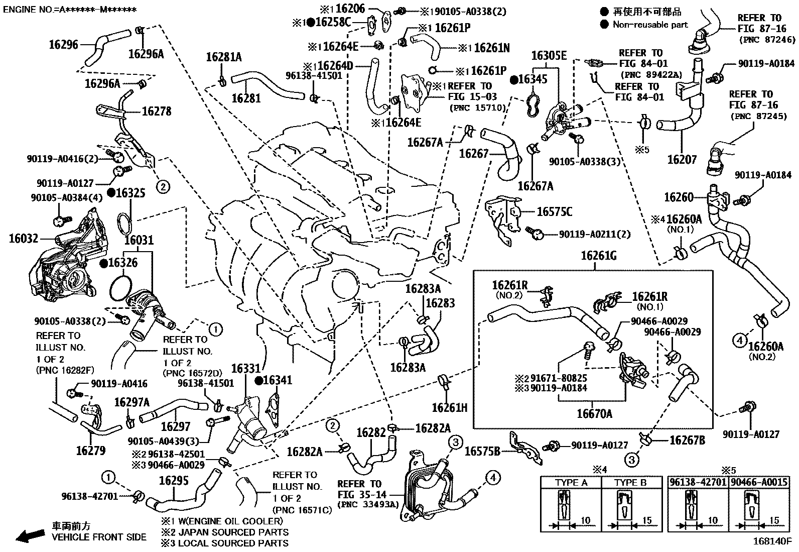 Toyota RAV4 RADIATOR & WATER OUTLET EPC diagram — 168140F