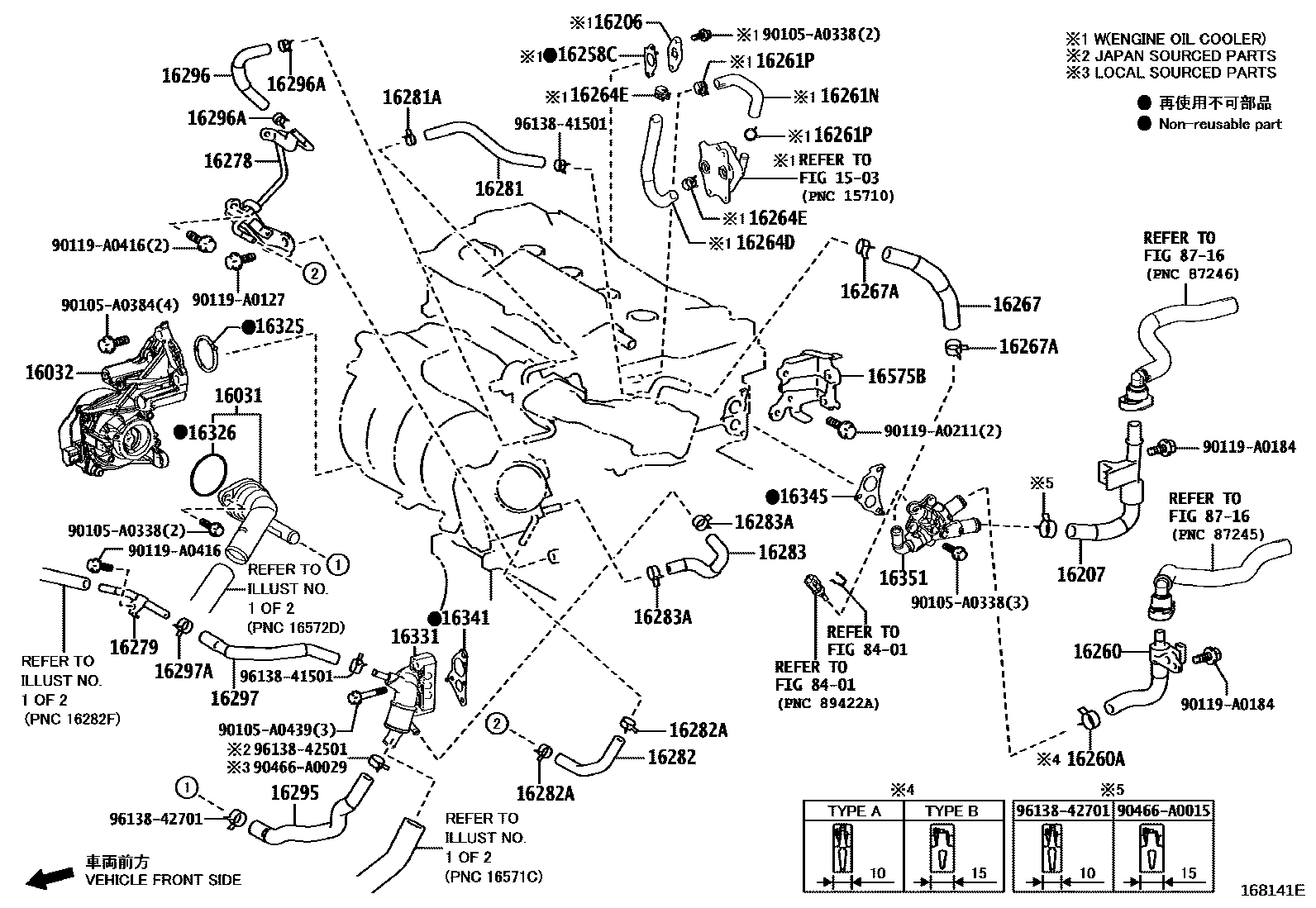 Toyota RAV4 RADIATOR & WATER OUTLET EPC diagram — 168141E