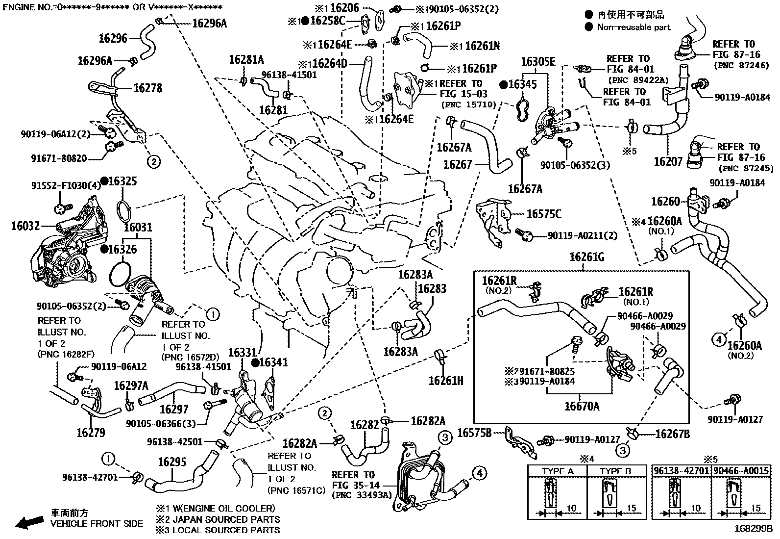 Toyota RAV4 RADIATOR & WATER OUTLET EPC diagram — 168299B