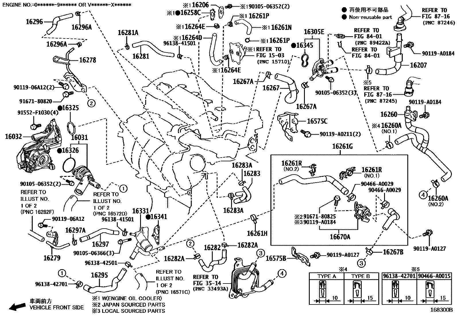 Toyota RAV4 RADIATOR & WATER OUTLET EPC diagram — 168300B