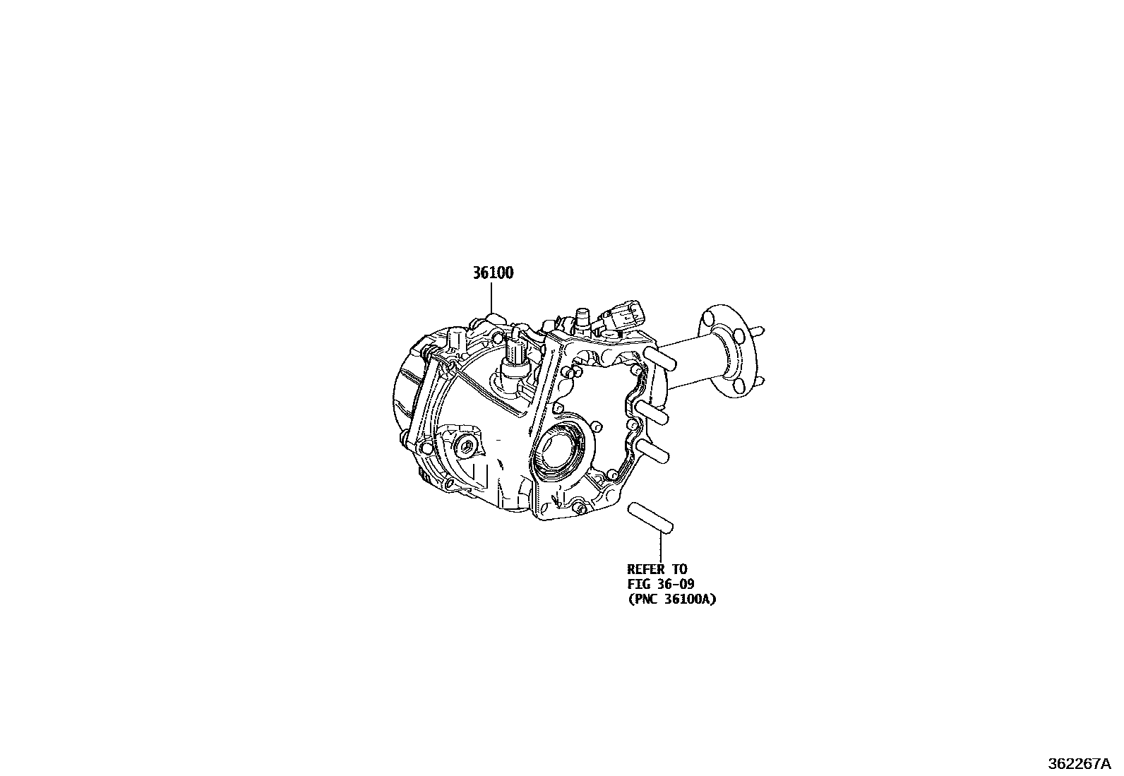 Toyota RAV4 Transfer Assembly & Gasket Kit EPC diagram — 362267A