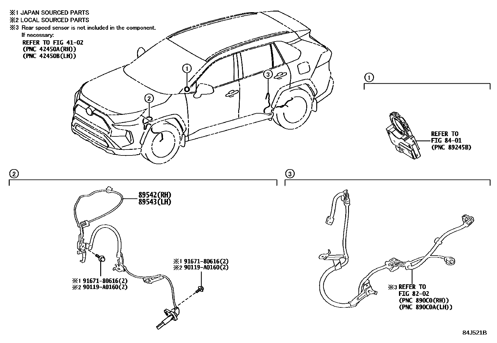 Toyota RAV4 ABS 和 VSC EPC diagram — 84J521B