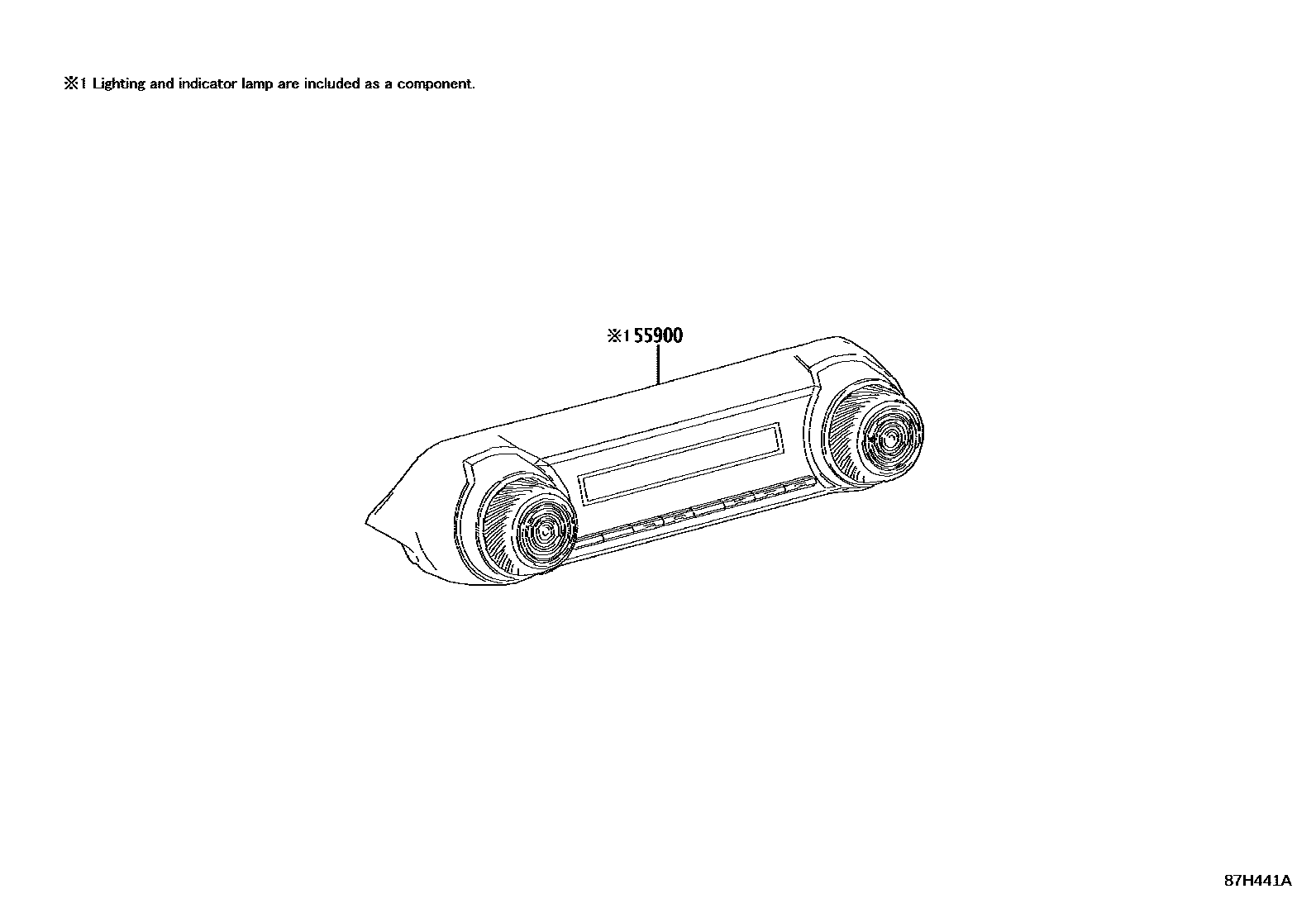 Toyota RAV4 暖风和空调系统 - 控制器和风管 EPC diagram — 87H441A