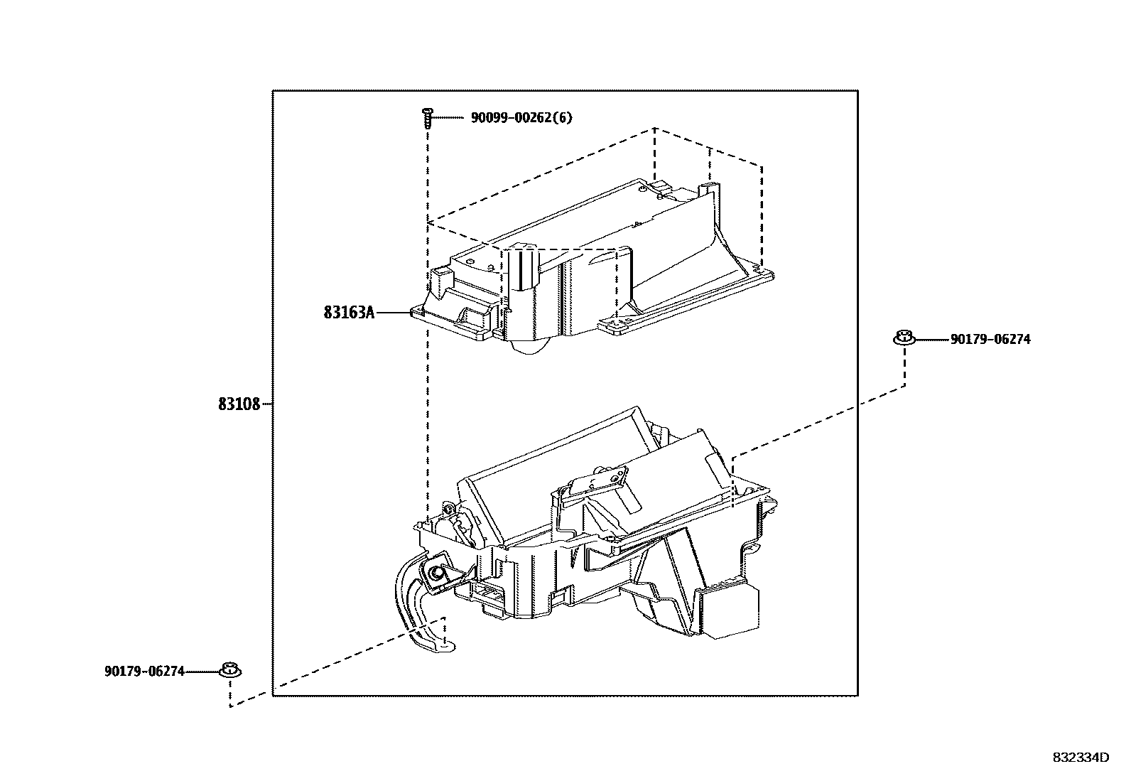 Toyota RAV4 仪表 EPC diagram — 832334D