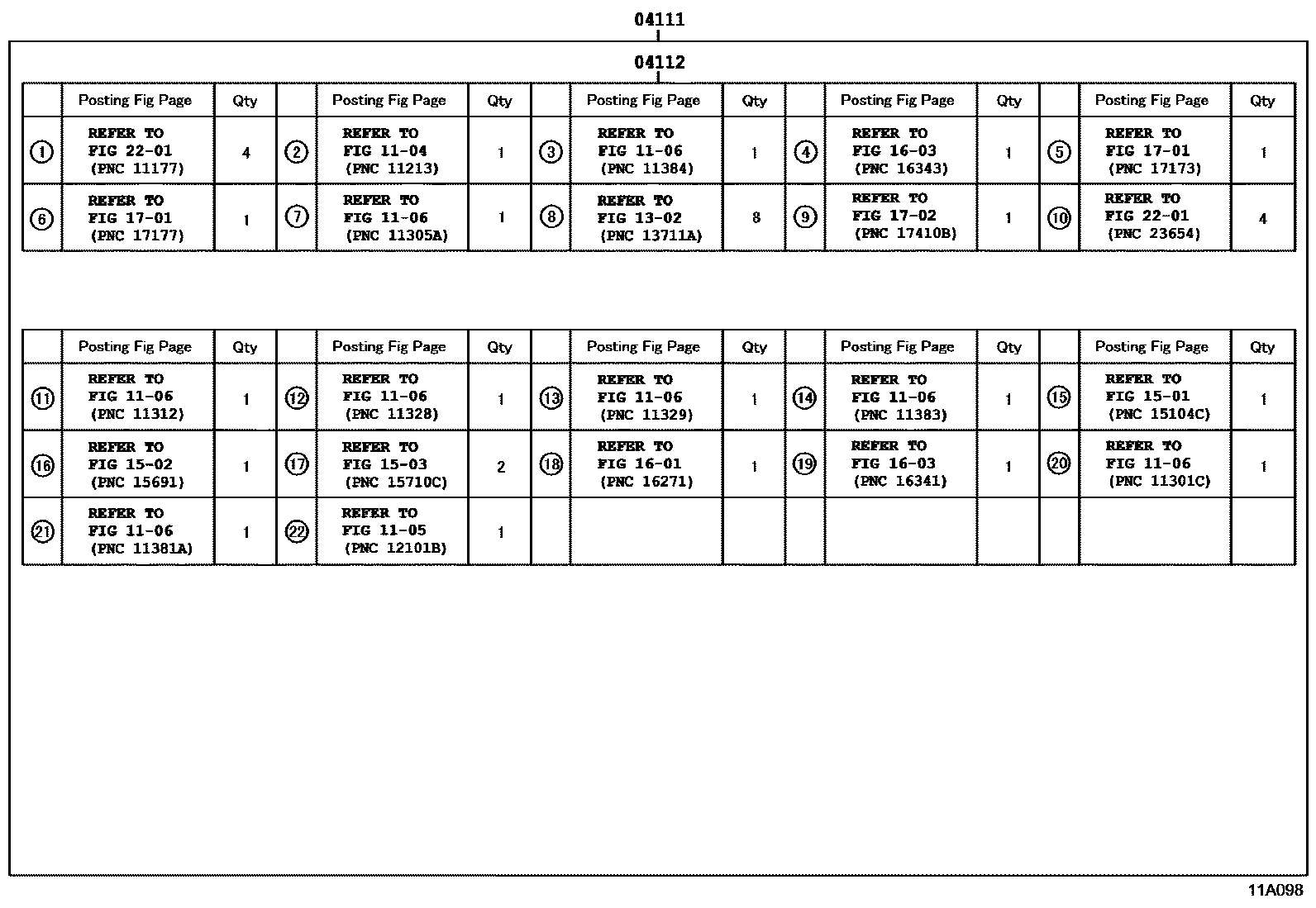 Toyota HILUX Engine Overhaul Gasket Kit EPC diagram — 11A098