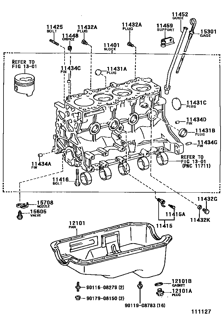 Toyota HILUX Cylinder Block EPC diagram — 111127