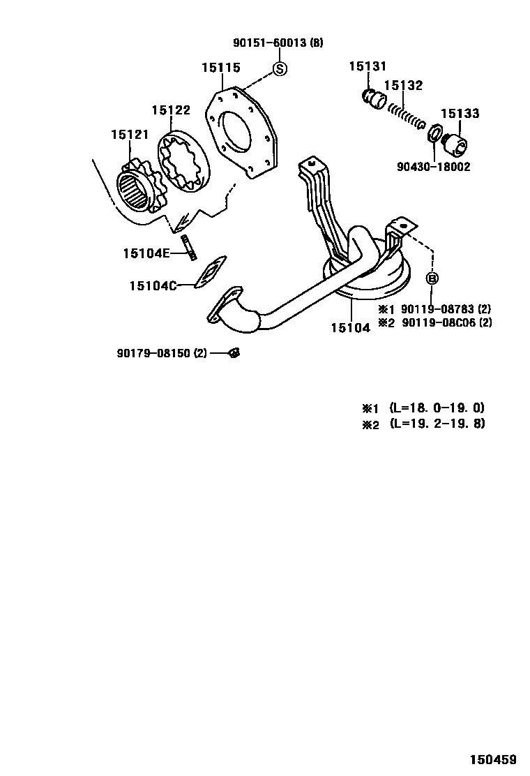 Toyota HILUX Engine Oil Pump EPC diagram — 150459