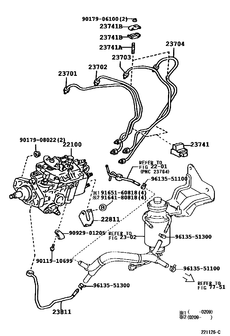 Toyota HILUX 喷油泵总成 EPC diagram — 221126C