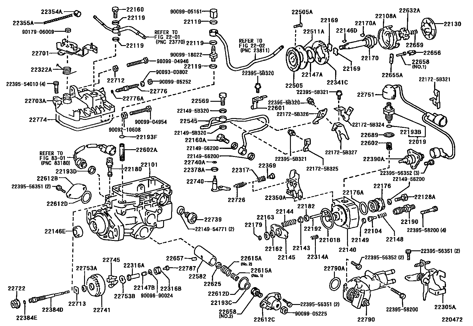 Toyota HILUX 喷油泵体 EPC diagram — 220472