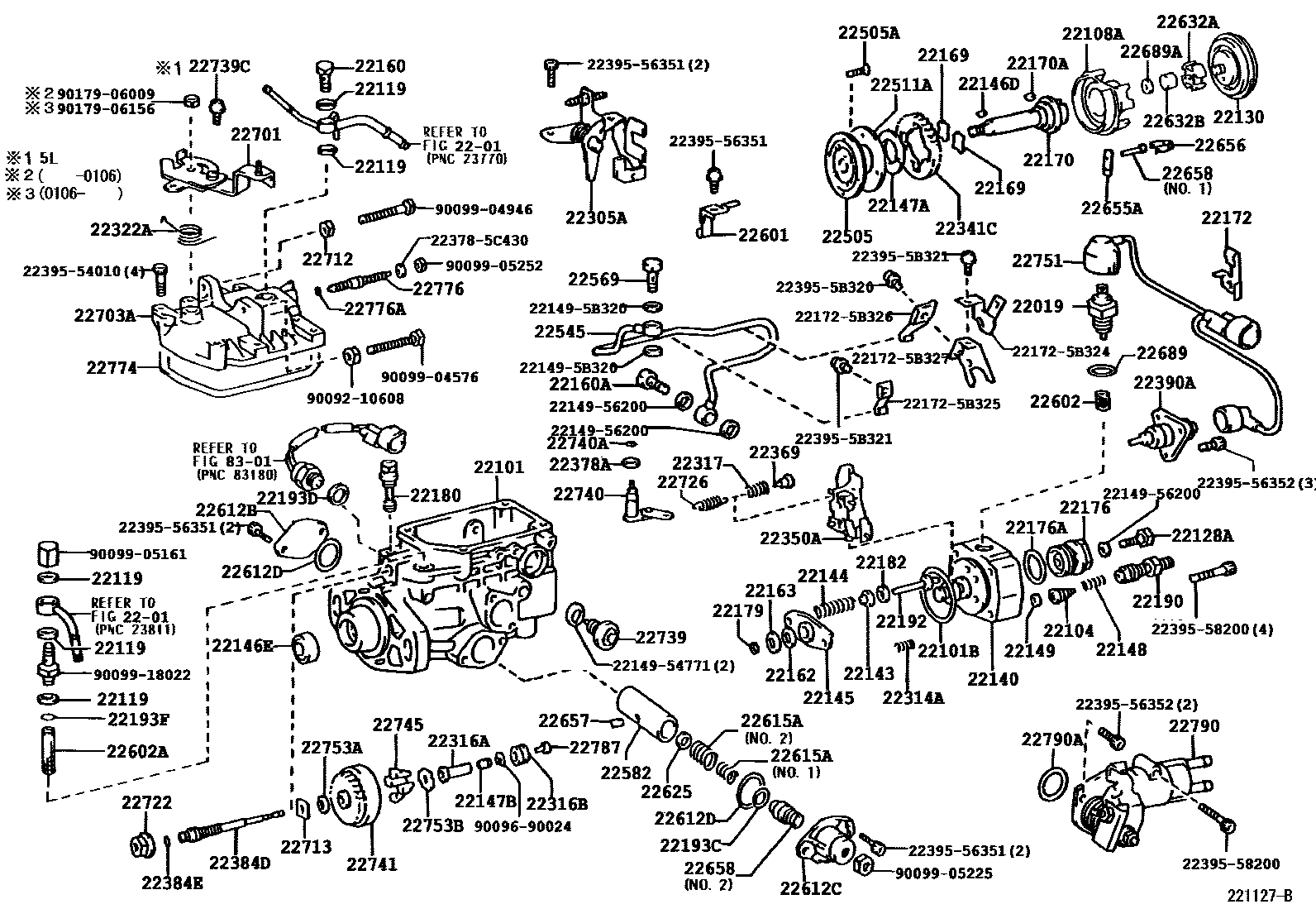 Toyota HILUX 喷油泵体 EPC diagram — 221127B
