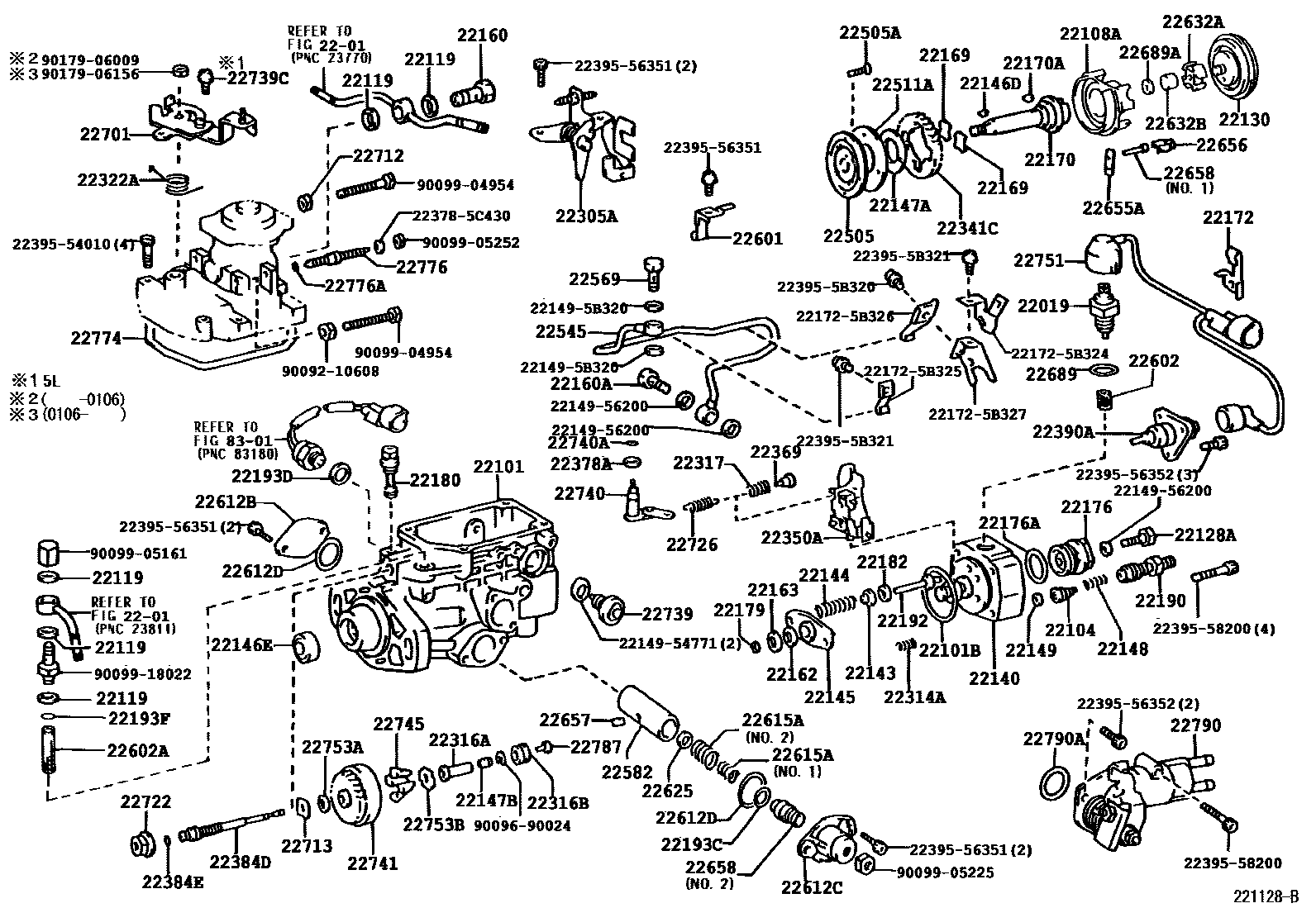 Toyota HILUX 喷油泵体 EPC diagram — 221128B