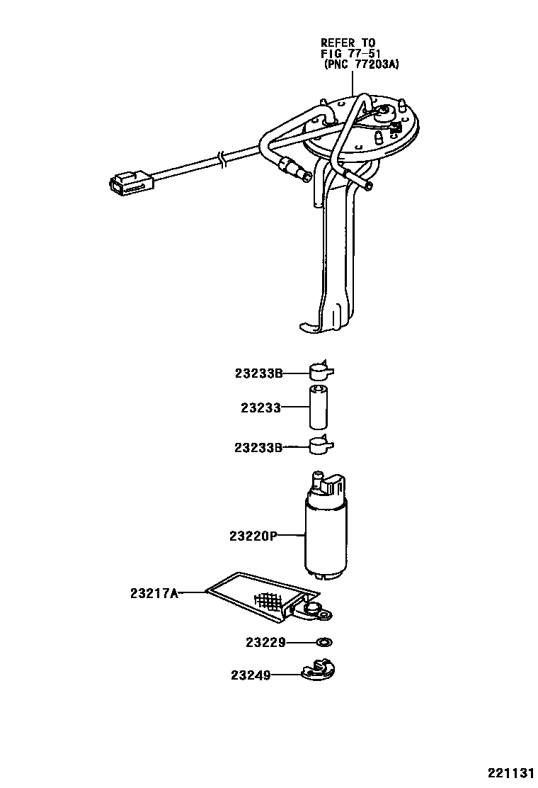 Toyota HILUX 燃油喷射系统 EPC diagram — 221131