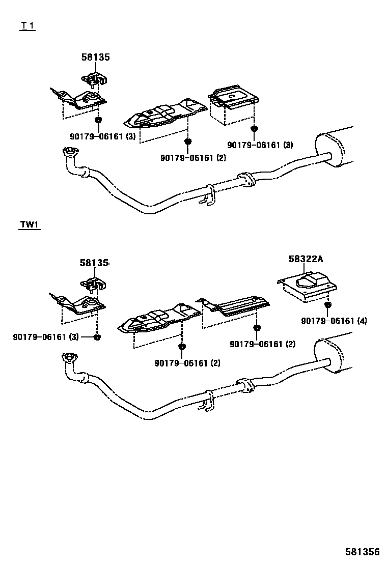 Toyota HILUX 地板隔热垫 EPC diagram — 581356