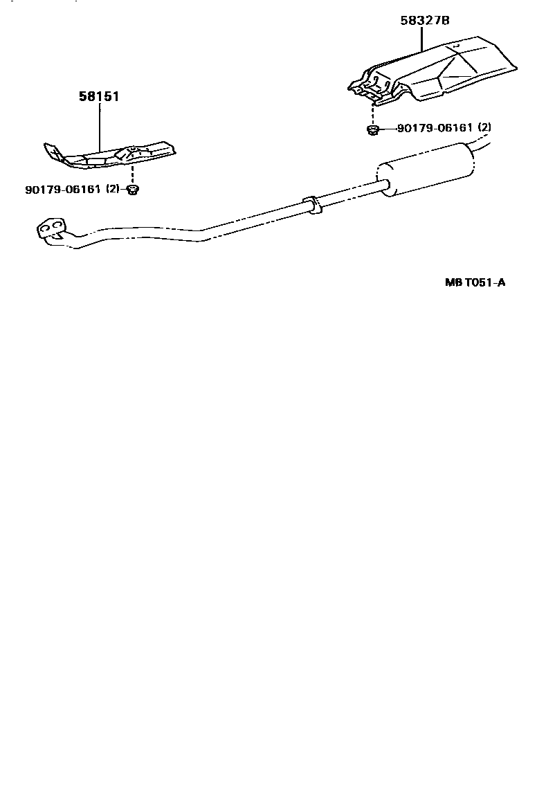 Toyota HILUX 地板隔热垫 EPC diagram — MBT051A