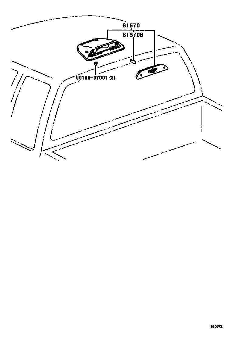 Toyota HILUX 高位刹车灯 EPC diagram — 810972