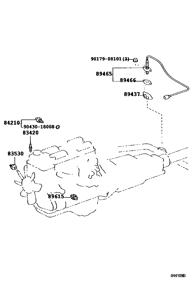 Toyota HILUX 开关和继电器和ECU EPC diagram — 844109B
