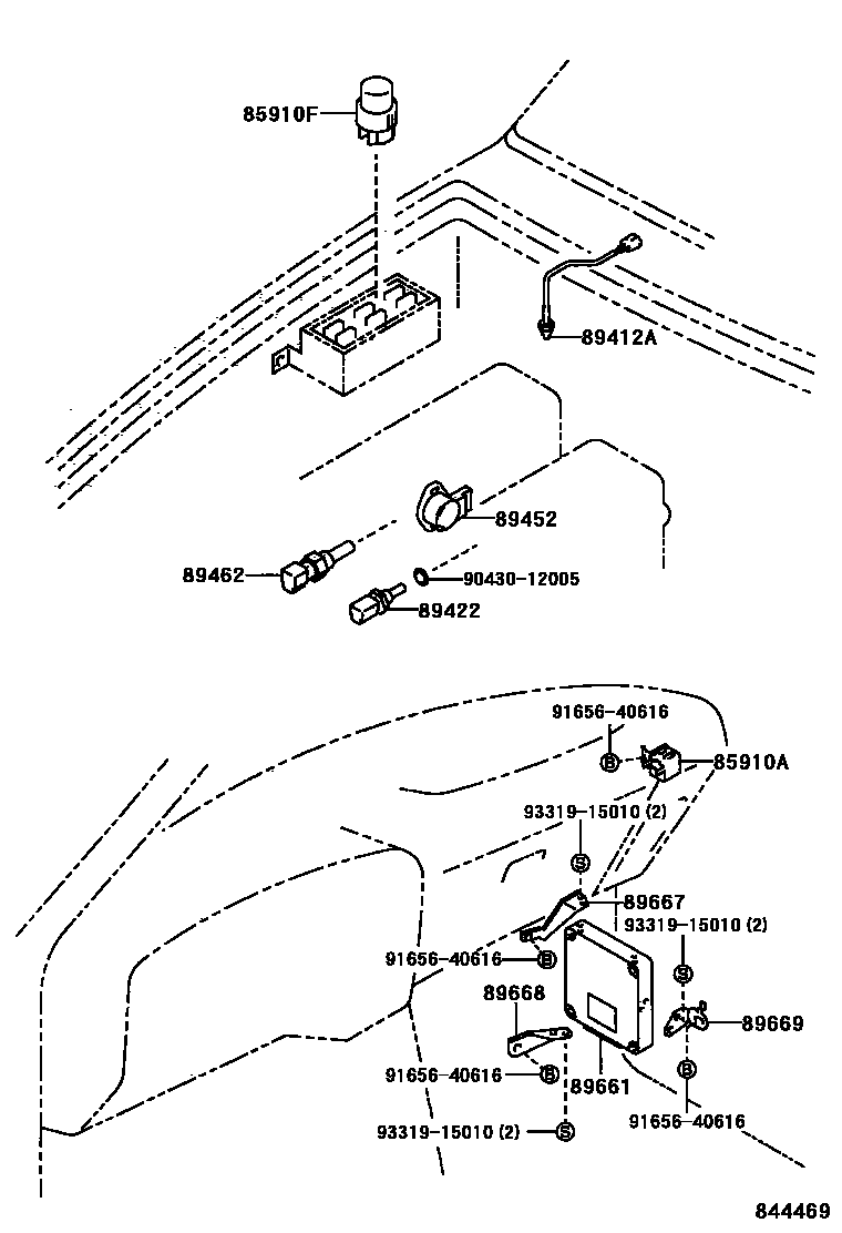 Toyota HILUX 电子燃油喷射系统 EPC diagram — 844469
