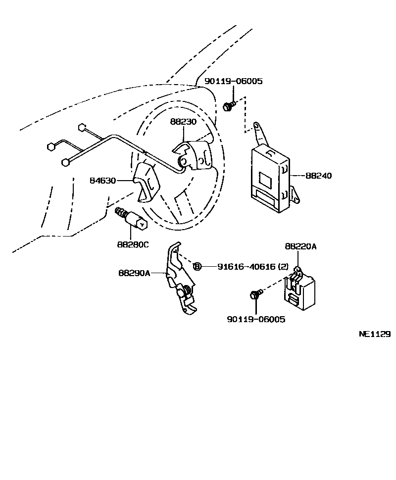 Toyota HILUX 巡航控制(自动行驶) EPC diagram — NE1129
