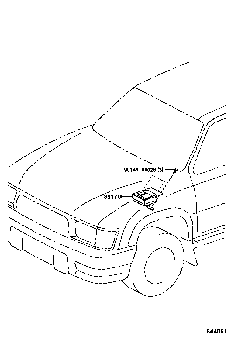 Toyota HILUX 空气囊 EPC diagram — 844051