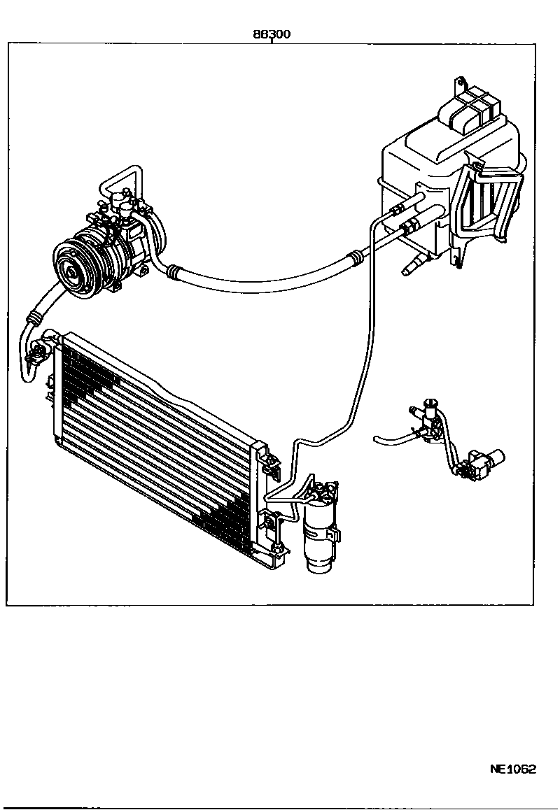 Toyota HILUX 暖风和空调系统 - 组件 EPC diagram — NE1062