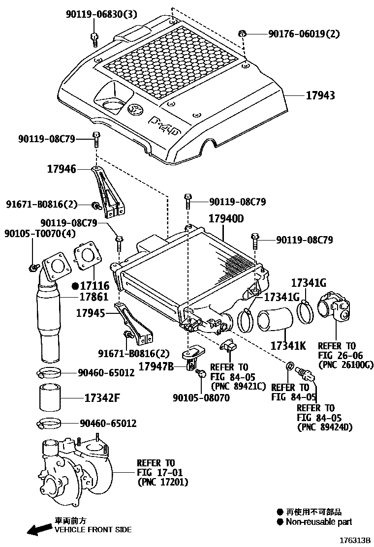 Toyota HILUX Air Cleaner EPC diagram — 176313B