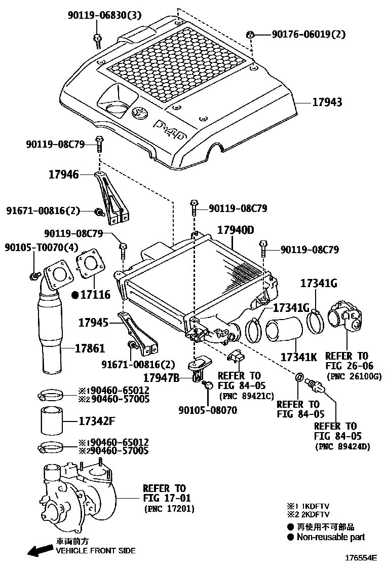 Toyota HILUX Air Cleaner EPC diagram — 176554E
