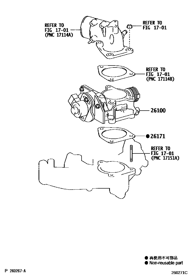 Toyota HILUX 文氏管 EPC diagram — 260271C