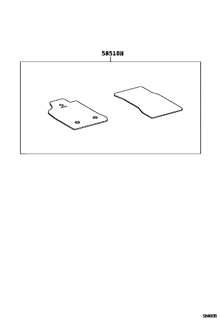 Toyota HILUX 地板垫和消声垫 EPC diagram — 584608